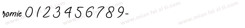 romie 0 1 2 3 4 5 6 7 8 9字体转换